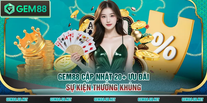 GEM88 cập nhật 20+ ưu đãi, sự kiện thưởng khủng
